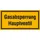 aanwijzingsbord,Gasafsluiting hoofdventiel,aluminium gemerkt,gemoffeld