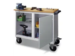 Werkplaatswagen 400kg Staalplaat 915x1090x600mm 1 Open Vak 1 Kast