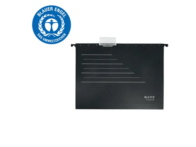 Hangmap Leitz Alpha Recycle A4 verticaal V-bodem zwart