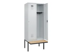 locker met bank,HxBxD 2120x800x815mm,2vak,vak B 400mm,cilinderslot