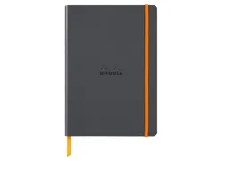 Notitieboek Rhodia A5 lijn 80 vel 90gr titanium