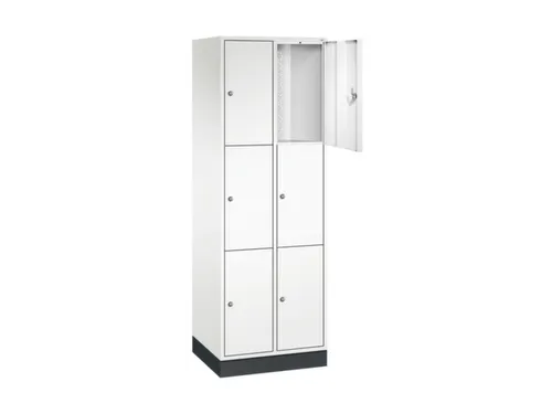 lockerkast,HxBxD 1950x620x500mm,2x3vakken,cil.-slot,sokkel