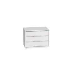 ladekast HxBxD 600x800x550mm 3laden romp RAL7035 front RAL7035