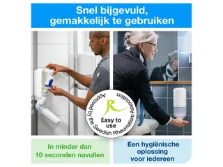 Alcohol gel Tork S1 voor handdesinfectie ongeparfumeerd 1000ml 420103 - 9