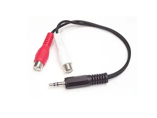 15cm stereo/audiokabel 3,5 mm mannelijk naar 2x RCA vrouwelijk - 1