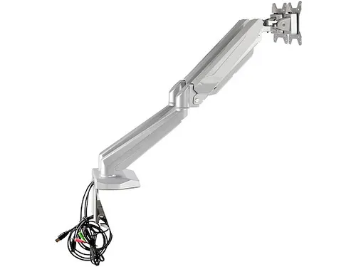 Monitor arm voor 2 schermen - bureausteun - met geïntegreerde 2-poort