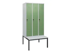Armoire vestiaire avec banc HxlxP 1950x900x815mm 3compart.