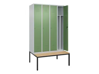 locker voor scheiding van kleding,HxBxD 2120x1200x815mm,4vak - 2