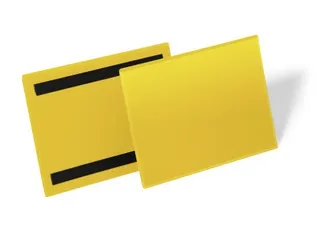 Magnetische documenthouder A5 liggend formaat geel - 1