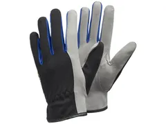 Tegera 325 precisiehandschoenen zwart/grijs/blauw maat 6, per 6 paar