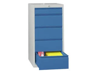 ladekast HxBxD 1000x500x600mm 5laden slot RAL7035 front RAL5012 - 2