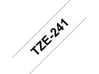 Labeltape Brother P-touch TZe-241 standaard 18mm zwart op wit - 2