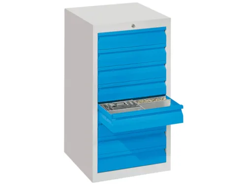 ladekast HxBxD 900x500x500mm 8laden slot RAL7035 front RAL7035