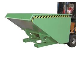 Kiepbak 1103x1070x1720mm 1.2m³ Afrolmechaniek Gelakt Ral6011