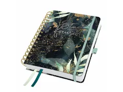 Spiraal-agenda Inspire A5 2026 (NL/FR/EN/DU) Glamourous Leaves Hardcov