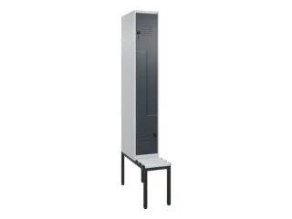 Z-garderobekast,HxBxD 2120x300x815mm,2vak,vak B 300mm,draaigrendel - 1