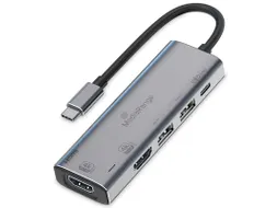 MediaRange USB Type-C 5-in-1 Multiport Adapter Zilver