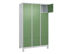 lockerkast,HxBxD 1950x1200x500mm,3x5vakken,vak B 400mm,cil.-slot