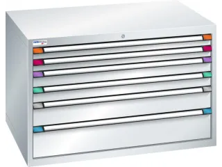 ladekast HxBxD 800x1205x695mm 6laden slot RAL7035 front RAL7035 - 2