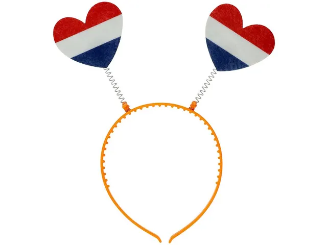 Oranje diadeem dansende hartjes