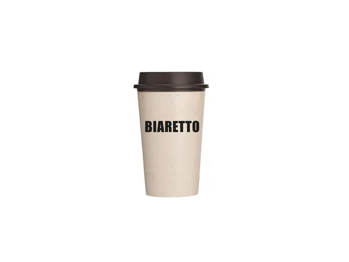 Herbruikbare Koffie Beker NOW Cup met deksel crème/zwart 340ml