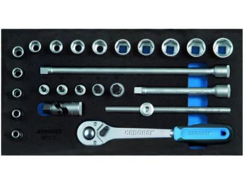 GEDORE 1500 CT1-30 Dopsleutelset 3/8 inch in controle gereedschapmodul