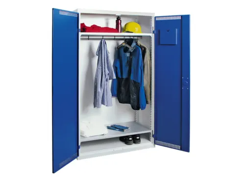 Garderobekast 1800x1000x500mm 1vak Staal Romp Ral7035 Front Ral5010