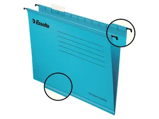 Hangmap Pendaflex verticaal folio V-bodem blauw - 1