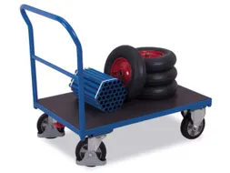 Platformwagen 1000kg Laadvlak Lxb 1225x800mm 1 Duwbeugel Ral 5010