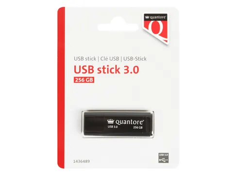 Quantore USB-stick 3.0 256GB Zwart
