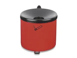 Veiligheidswandasbak 2.4 liter 45x 150mm Kiepbaar Plaatstaal Rood