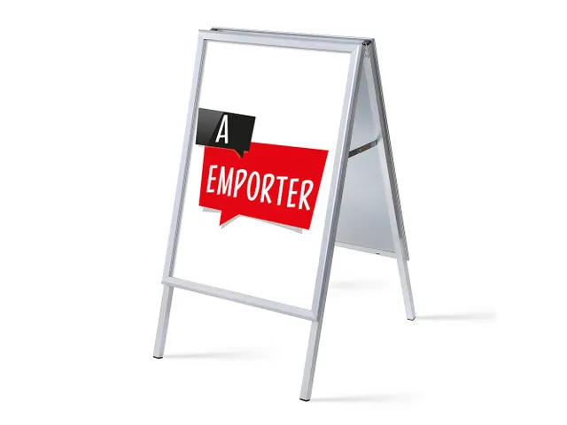 Stoepbord A1 complete set met print "A Emporter" Wit