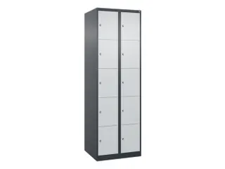 lockerkast,HxBxD 1850x600x500mm,2x5vakken,vak B 300mm,cil.-slot - 1