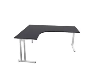 bureau in vrije vorm,HxBxD 740x1800x1600mm,vrije vorm,CC-zwart - 1