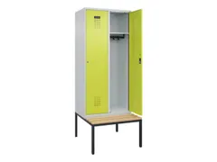 locker met bank,HxBxD 2120x800x815mm,2vak,vak B 400mm,cilinderslot