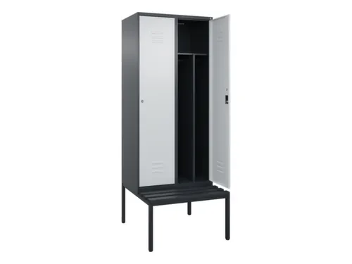 locker voor scheiding van kleding,HxBxD 2120x800x815mm,2vak