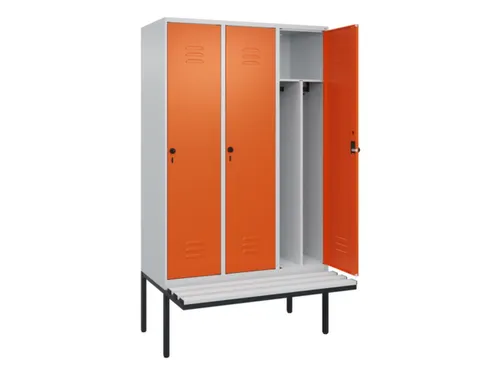 locker voor scheiding van kleding,HxBxD 2120x1200x815mm,3vak