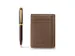 Set cadeau Stylo à bille Sheaffer 100 9370 brun brillant ton or avec