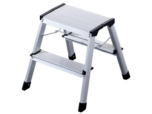vouwtrapje,2treden,bordes H 400mm,HxBxD 400x405x485mm,aluminium