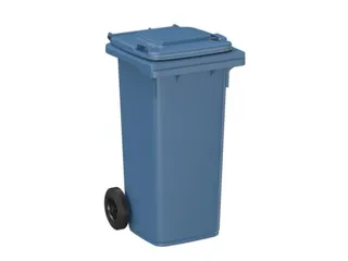 container,120l,HxBxD 933x500x550mm,deksel blauw,romp HDPE blauw - 1