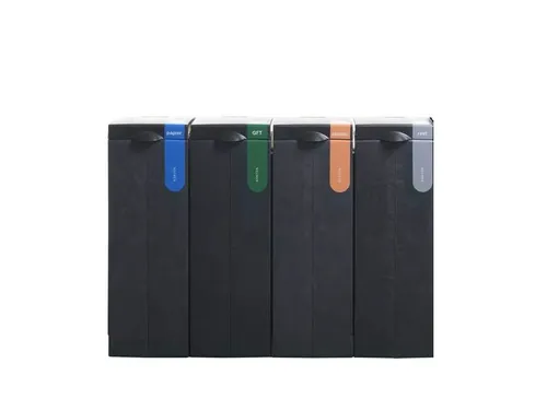 Bonton Original prullenbak 70 liter antraciet voor papier met inworpop