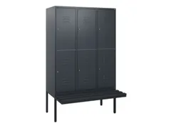 Dubbeldekse dekenkist,HxBxD 1950x1200x815mm,3x2vak.,vak B 400mm