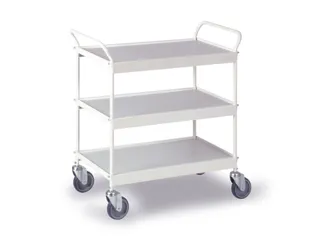Tafelwagen Draagverm. 150kg Laadvl. Lxb 785x420mm 3 Etages Puurwit - 1
