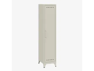 garderobekast,HxBxD 1800x380x510mm,1vak,4voeten,romp verkeerswit - 2
