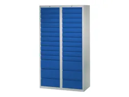 ladekast HxBxD 1800x1000x500mm 28laden RAL7035 front RAL5010
