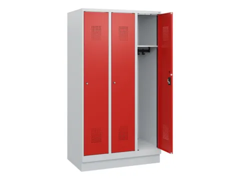 schoollocker,HxBxD 1630x900x500mm,3vak,vak B 300mm,cil.-slot,sokkel