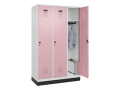 locker,HxBxD 1950x1200x500mm,3vak,vak B 400mm,draaigrendel,sokkel