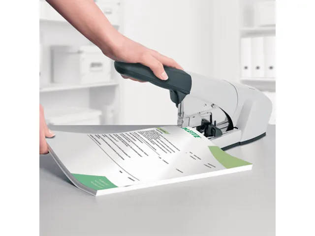 Blokhechter Leitz 5553 Heavy Duty Flat Clinch 120vel zilvergrijs