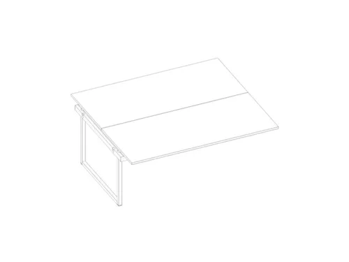 aanbouwtafel,v. benchtafel,HxBxD 730x1800x1600mm,blad wit