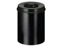 OUTLET Ronde papierbak met vlamdovende deksel 30 Liter, diameter 33,5